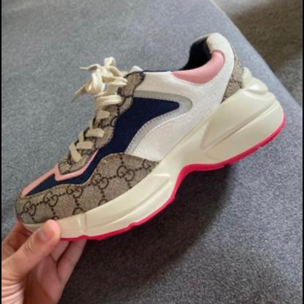 Gucci Rython Sneakers Size 8 - Picture 2 of 3